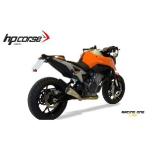 Exhaust muffler silencer HP CORSE HYDROFORM STAINLESS STEEL end cap mash racing not homologated for KTM 790 DUKE 18 -- 21
