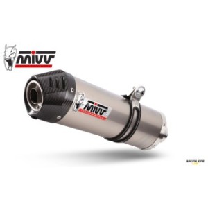 Terminale di scarico MIVV TITANIO OVALE fondello carbonio omologato EURO4 con db-killer per TRIUMPH TIGER EXPLORER 1200 / XR 16 -- 20
