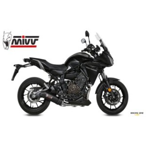Scarico completo MIVV con collettori RACING non OMOLOGATI e terminale di scarico CARBONIO OMOLOGATO EURO4 ed EURO5 per YAMAHA TRACER 700 16 -- 20 / TRACER 7 21 -- 24