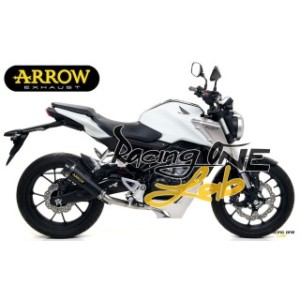 Scarico completo ARROW con collettore racing non omologato e terminale di scarico X-KONE NICHROM DARK omologato ECE EURO4 per HONDA CB 125 R 18 -- 20