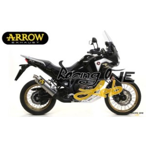 Terminale di scarico ARROW MAXI RACE-TECH TITANIO fondello inox omologato EURO5 per HONDA AFRICA TWIN CRF1100L / ADVENTURE SPORTS 20 -- 23