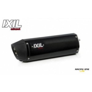 Exhaust muffler silencer IXIL HEXOVAL XTREM BLACK in STAINLESS STEEL end cap aluminium black racing not homologated