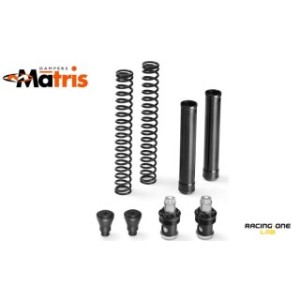 Fork kit MATRIS FKE with linear springs + fork caps with spring preloading adjustment and spacers in light alloy for SUZUKI GSF 400 BANDIT 90 -- 97