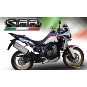 Terminale di scarico GPR SONIC INOX con raccordo inox omologato con db-killer per HONDA CRF 1000 L AFRICA TWIN