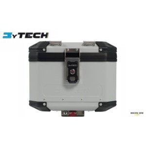 Bauletto top case posteriore MYTECH MODEL-X da 44 Lt in alluminio silver a sgancio rapido + piastra specifica per BMW R 1250 GS ADVENTURE 19 -- 22