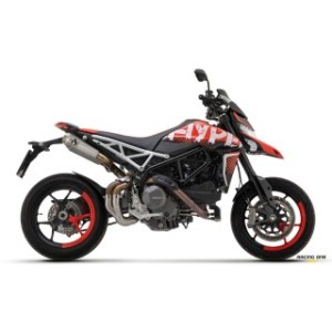 Terminali di scarico ARROW PRO-RACING TITANIO fondelli inox omologati EURO5 per DUCATI HYPERMOTARD 950 / 950 SP 22 -- 24