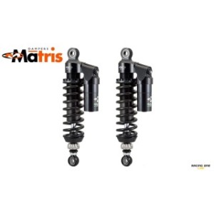 Coppia ammortizzatori posteriori MATRIS M40KC molle nere per TRIUMPH BONNEVILLE T120 21 -- 22 regolabili in compressione, estensione e precarico molla standard