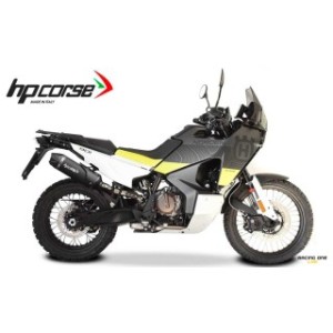 Terminale di scarico HP CORSE SP-1 CARBON SHORT TITANIO BLACK con db-killer OMOLOGATO ECE EURO5 per HUSQVARNA NORDEN 901 22 -- 23