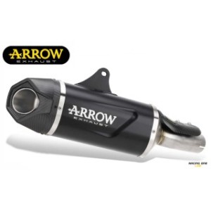 Terminale di scarico ARROW INDY RACE EVO ALLUMINIO DARK fondello carbonio OMOLOGATO EURO5 per HONDA CB 750 HORNET 23 -- 24