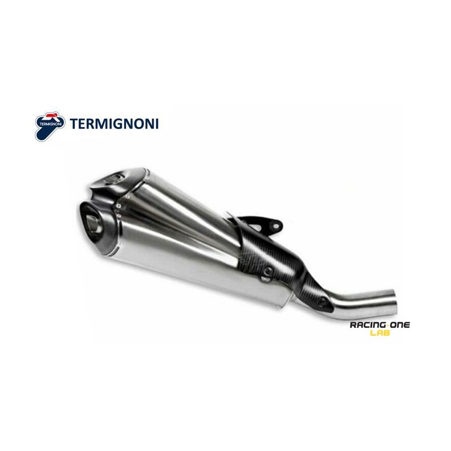Terminali di scarico TERMIGNONI ACCIAIO INOX CONICI fondelli carbonio omologati per DUCATI DIAVEL 1200 11 -- 18
