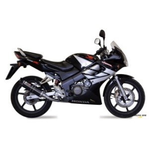 Scarico completo MIVV con collettori OMOLOGATI CON CATALIZZATORE e terminale di scarico GP INOX NERO omologato EURO3 ed EURO4 per HONDA CBR 125 R  04 -- 10