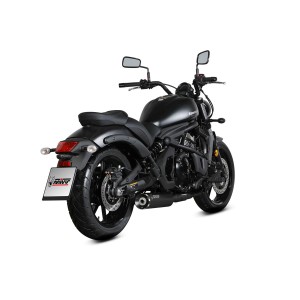 Scarico completo MIVV HR-1 in acciaio inox nero fondello alluminio NON OMOLOGATO per KAWASAKI VULCAN S 650 17 -23