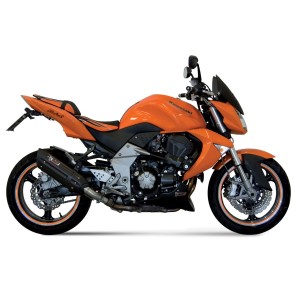 Terminali di scarico MIVV SUONO ACCIAIO INOX NERO fondello carbonio omologati per KAWASAKI Z 1000 07 -- 09