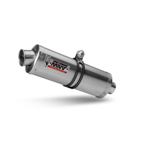 Terminale di scarico MIVV ACCIAIO INOX OVALE omologato con db-killer estraibile per KAWASAKI ZX-10R 04 -- 05