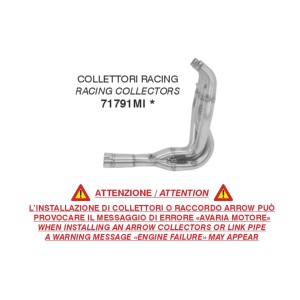 Collettori racing ARROW in acciaio inox NON OMOLOGATI specifici per KAWASAKI ZX-6R / 636 24 - 25