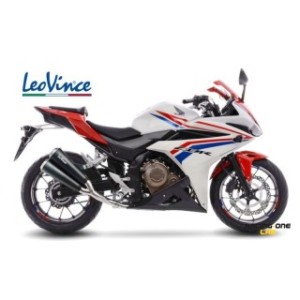 Terminali di scarico LEOVINCE GP DUALS INOX NERI fondelli sabbiati omologati con db-killer