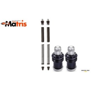 Kit forcella MATRIS FKE per forcella KAYABA per TRIUMPH SCRAMBLER 900 06 -- 16 con molle lineari + tappi in ergal con regolazione precarico molla e distanziali in lega leggera