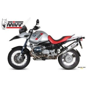 Terminale di scarico MIVV SPEED EDGE ACCIAIO INOX fondello carbonio omologato con db-killer per BMW R 1150 GS / ADVENTURE 99 -- 06