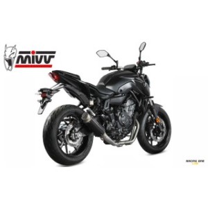 Scarico completo MIVV con COLLETTORE CATALIZZATORE omologato EURO4 e terminale di scarico GP PRO INOX NERO OMOLOGATO EURO4 per YAMAHA MT-07 / FZ-07 14 -- 20