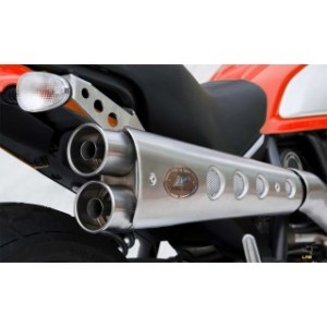 Scarico completo ZARD CON COLLETTORI RACING e TERMINALE DI SCARICO INOX SATINATO non omologato per DUCATI SCRAMBLER 800 15 -- 20