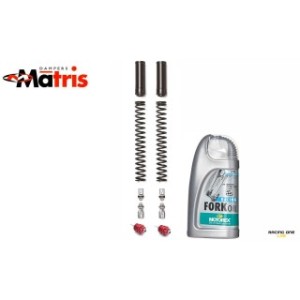 Kit modifica idraulica forcella MATRIS FRK per forcella SHOWA per APRILIA DORSODURO 750 08 -- 16 con molle lineari, pistoni estensione e compressione e pacchi lamellari