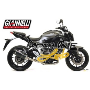 Scarico completo GIANNELLI con collettore racing e terminale di scarico IPERSPORT CARBONIO fondello carbonio per YAMAHA MT-07 14 -- 16