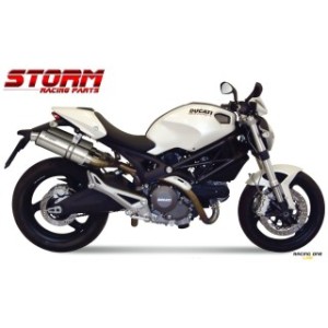 Terminali di scarico STORM by MIVV GP ACCIAIO INOX omologato EURO3 con db-killer per DUCATI MONSTER 696 08 -- 15