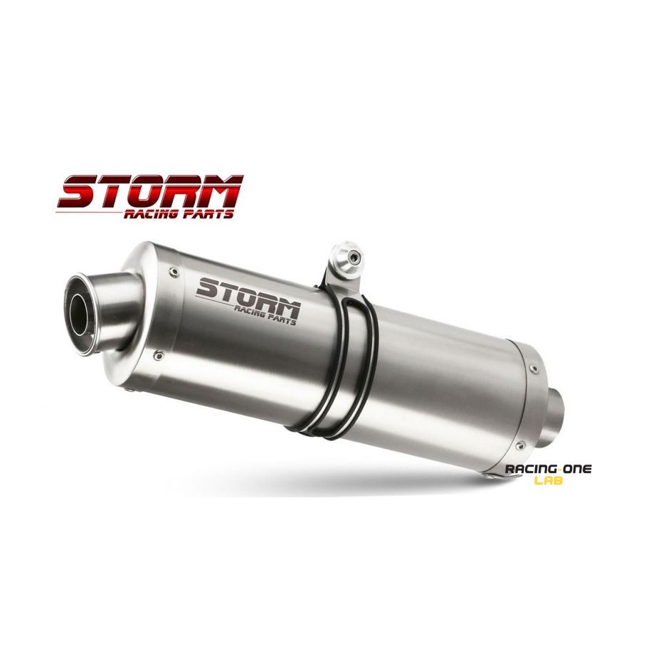 Terminale di scarico STORM by MIVV OVALE STEEL bolt-on omologato con db-killer